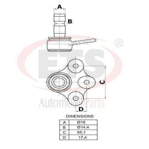OPEL ASTRA G : LOWER BALL JOINT details - Ets Auto